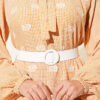 Tie-Neck Balloon Sleeve Gingham Dress Camel - immagine 4