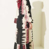 Patterned Dress with Neck Tie Rose Dust - Image 3