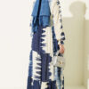 Patterned Dress with Neck Tie Navy Blue - immagine 3