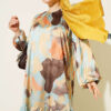Patterned Dress with Trimmed Neckline Mint - Image 2