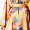 Patterned Dress with Trimmed Neckline Orange - immagine 4