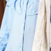 Ruffled Collar Cuffed Button-Up Shirt Blue – Bild 4
