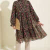 Ruffled Collar Detail Chiffon Tunic Latte - immagine 2