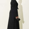 Ruffled Collar Lace Dress Black - immagine 3