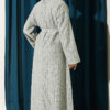 Ruffled Collar Lace Dress Aqua Green – Image 3