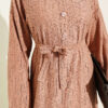 Ruffled Collar Lace Dress Tan - Image 4