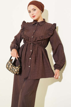 Alternative view of Two-Piece Set Brown