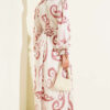 Ruffled Collar Dress with Ribbon Detail Rose Dust - Image 3