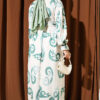 Ruffled Collar Dress with Ribbon Detail Green - Image 3