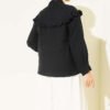 Ruffled Collar Muslin Shirt Black – Image 3