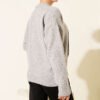 Mock Neck Sweater with Scarf Detail Grey – Image 3