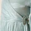 ⁦Chiffon Dress with Stone Embroidery Mint⁩ - الصورة ⁦4⁩