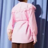 ⁦Shirt with Lace Neck and Cuffs Pink⁩ - الصورة ⁦3⁩