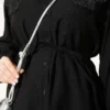 Shirt with Lace Neck and Cuffs Black - immagine 4