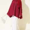 Gathered Neck Detail Tunic Burgundy – Image 2