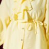 Ruffled Neckline Tied Two-Piece Set with Hem Edge Yellow - Imagen 4