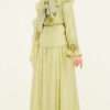 Ruffled Collar Brit Buttoned Two-Piece Set with Hem Edge Hazel - Image 3