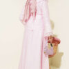 Ruffled Collar Brit Buttoned Two-Piece Set with Hem Edge Pink - Image 3