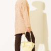 Side-Tied Vertical Striped Shirt Beige – Bild 3