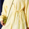 Side-Tied Vertical Striped Shirt Yellow - Image 4