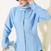 Side-Slit Tailored Shirt Blue