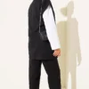 Side Tie Vest Set Black – Image 3