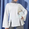 Side Tie Slit Tunic Ecru