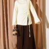 ⁦Side Drawstring Tunic Yellow⁩ - الصورة ⁦2⁩