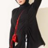 Side Drawstring Tunic Black