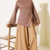 Side Drawstring Tunic Brown - Afbeelding 2