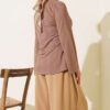 Side Drawstring Tunic Brown - Afbeelding 3