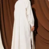Button-Up Long Shirt with Side Slits Beige - Afbeelding 3