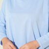 Side Slit Basic Tunic Baby Blue – Image 4