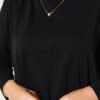 Side Slit Basic Tunic Black – Image 4