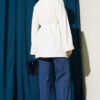 Side Slit Double Sleeve Tunic Ecru – Image 3