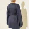 Side Slit Double Sleeve Tunic Smoke - الصورة 3