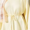 ⁦Side Slit Double Sleeve Tunic Yellow⁩ - الصورة ⁦4⁩