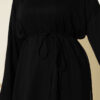 Side Slit Double Sleeve Tunic Black - Imagen 4
