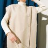 Side Snap Sweater Beige