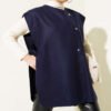 Side Snap Sweater Navy Blue