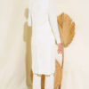 Side-Seamed Tied Cardigan Ecru - Image 3