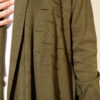 ⁦Side-Seamed Tied Cardigan Khaki⁩ - الصورة ⁦4⁩