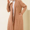 Side-Seamed Tied Cardigan Latte – Bild 2