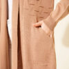Side-Seamed Tied Cardigan Latte – Bild 4