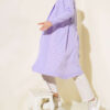 Side-Seamed Tied Cardigan Lilac - Afbeelding 2