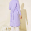 Side-Seamed Tied Cardigan Lilac - Afbeelding 3