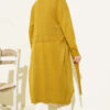 Side-Seamed Tied Cardigan Leaf Green - Image 3