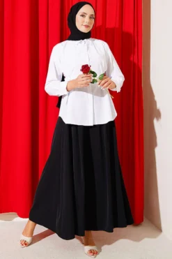 Alternative view of Button Detail Side Shirt White
