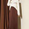 Leaf Embroidered Openwork Short Knit Cardigan Ecru – Bild 2
