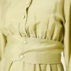 ⁦Half Buttoned Waist Tie Dress⁩ - الصورة ⁦4⁩